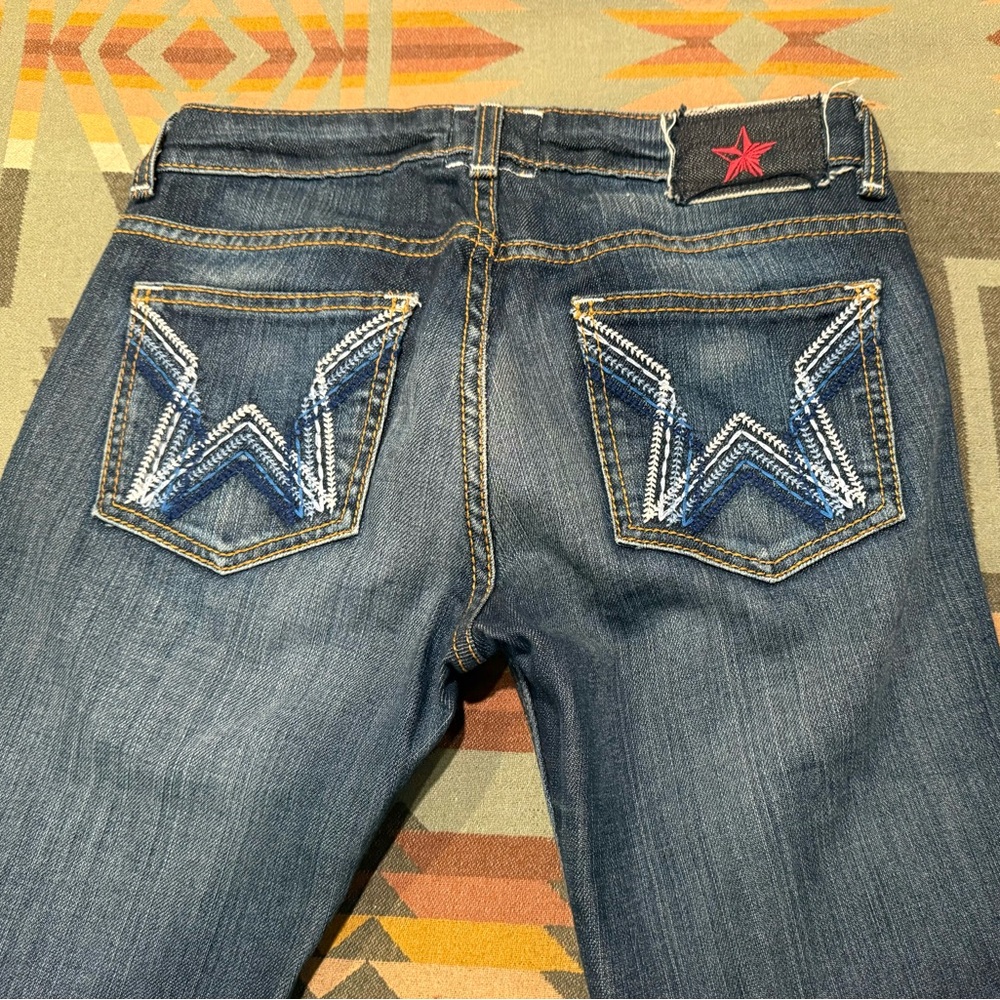 People's Liberation jeans Crop women's size 28 medium wash vintage flare jeans